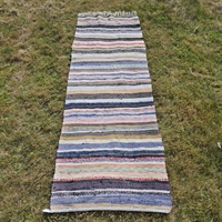 multifarvede-striber-bomuld-kludetæppe-gammel-svensk-løber